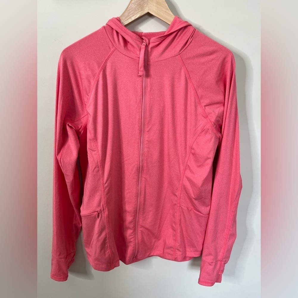 Title Nine Full Zip Hooded Athletic Top Pink Size Large